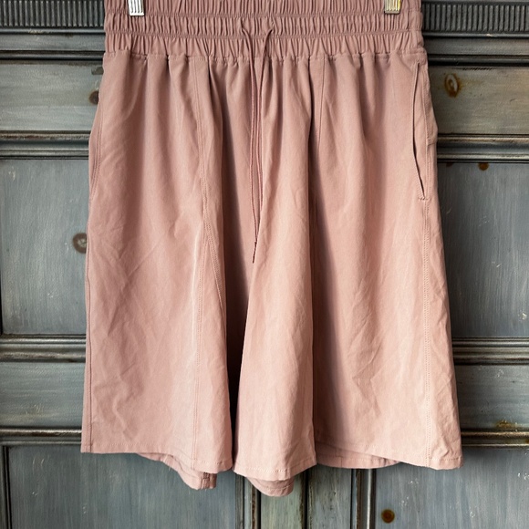 FP Movement Free People Bring Your Game Long High Waist Active Shorts Mauve Sz S - Picture 2 of 7